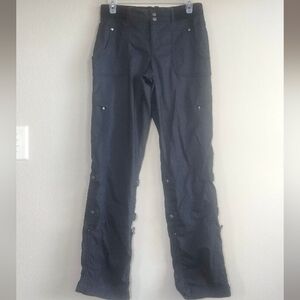 Athleta Size 4 Convertible Grey/Black Cargo Pants